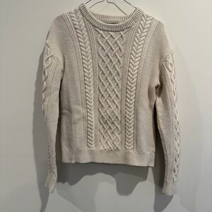 J. Crew Cream Cable Knit Sweater